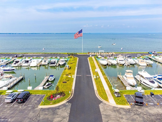 65 Sea Ray Blvd Unit 7, Harrison Twp, MI 48045 - drone / aerial view featuring a water view