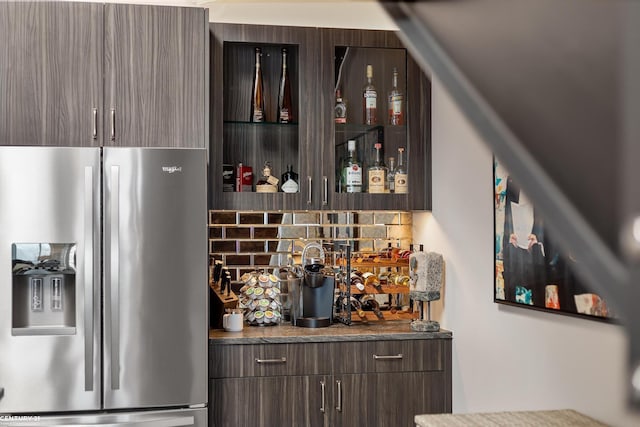 65 Sea Ray Blvd Unit 7, Harrison Twp, MI 48045 - bar featuring a bar and stainless steel fridge