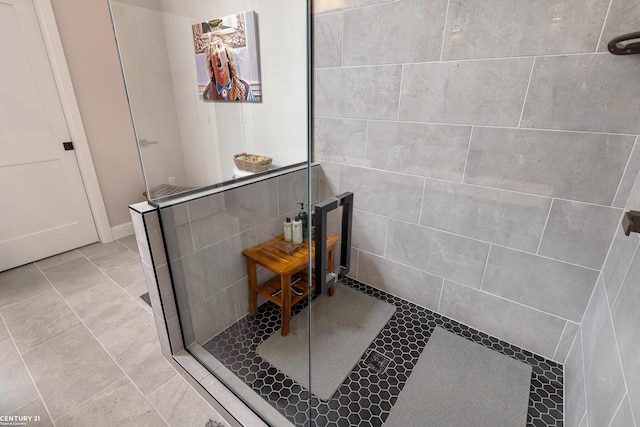 65 Sea Ray Blvd Unit 7, Harrison Twp, MI 48045 - bathroom with walk in shower and tile patterned flooring