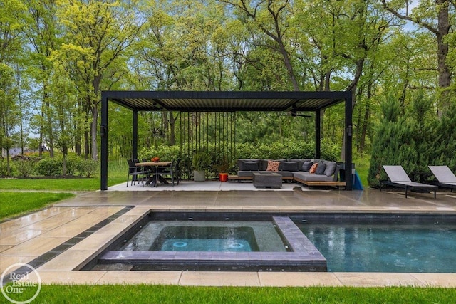 4795 Gallagher Rd, Rochester, MI 48306 - swimming pool with a patio area, outdoor lounge area, and an in-ground hot tub