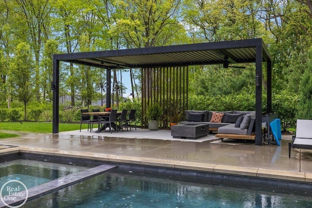 4795 Gallagher Rd, Rochester, MI 48306 - view of swimming pool featuring a patio area and an in-ground hot tub