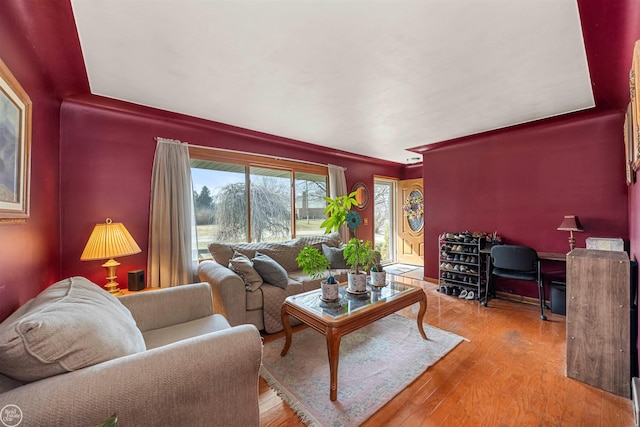 living room featuring wood finished floors