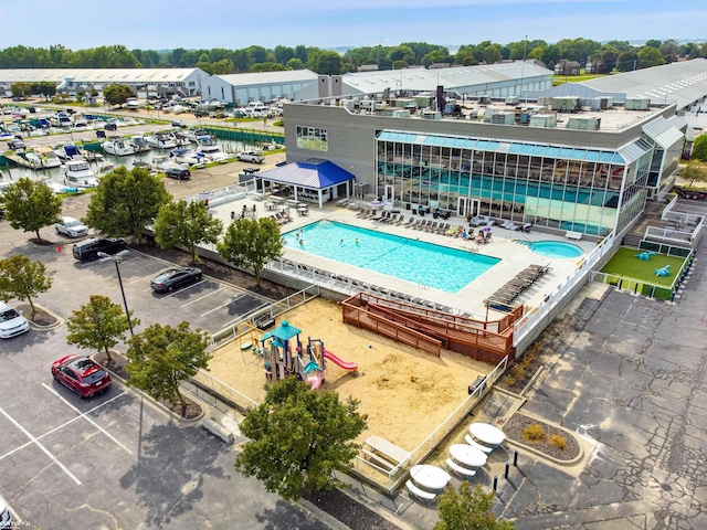 49 Sea Ray Blvd, Harrison Twp, MI 48045 - aerial view of a pool