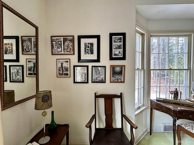 staircase featuring baseboards