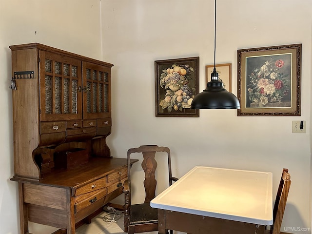 view of office area