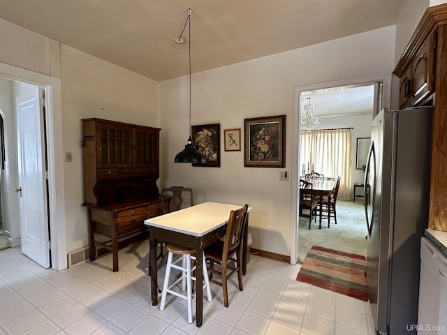 dining area with baseboards