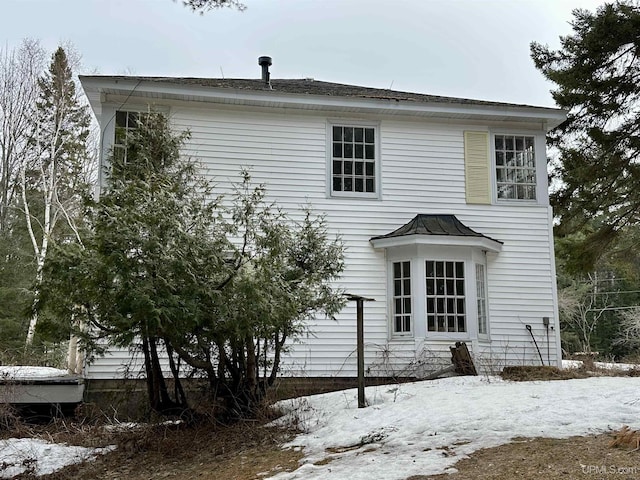 view of snowy exterior