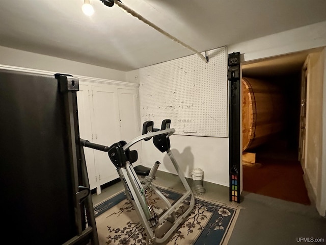 view of exercise area