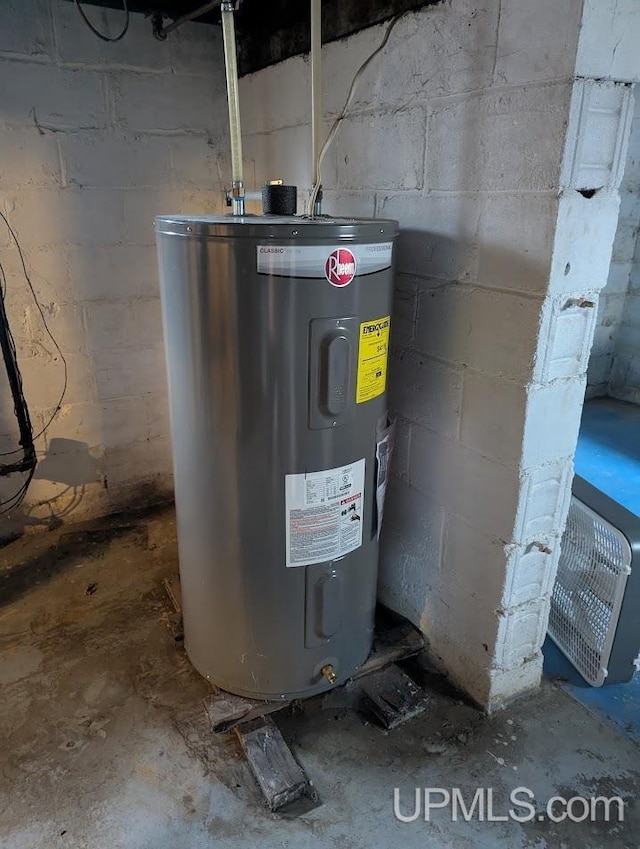 utilities featuring electric water heater