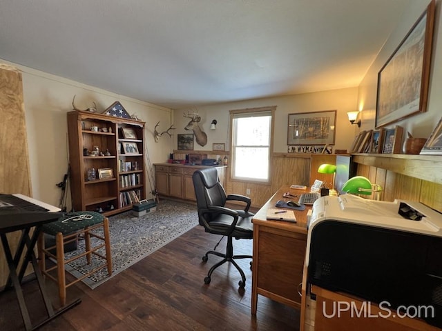 E3117 H44 Hwy, Trenary, MI 49891 - office featuring dark wood-type flooring