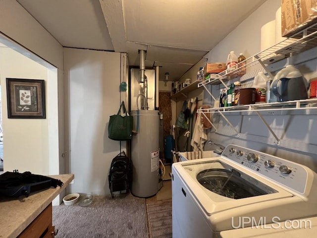 E3117 H44 Hwy, Trenary, MI 49891 - washroom with washer / dryer and water heater