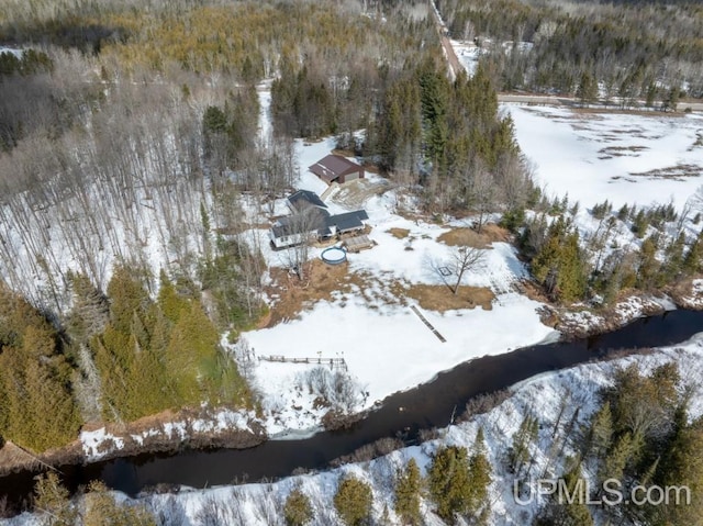 E3117 H44 Hwy, Trenary, MI 49891 - snowy aerial view with a view of trees