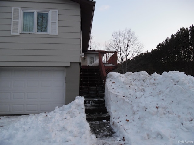 49436 S Superior Rd, Houghton, MI 49931 - view of home's exterior featuring stairs and a garage