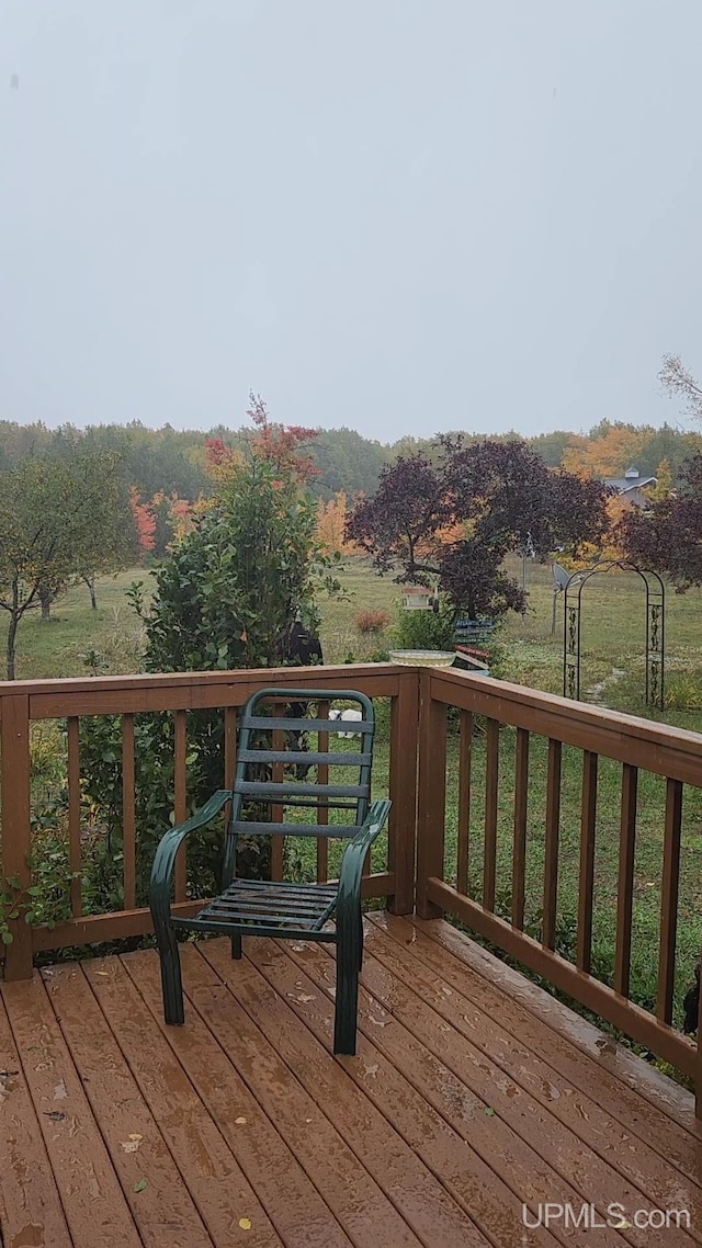 49436 S Superior Rd, Houghton, MI 49931 - view of wooden terrace