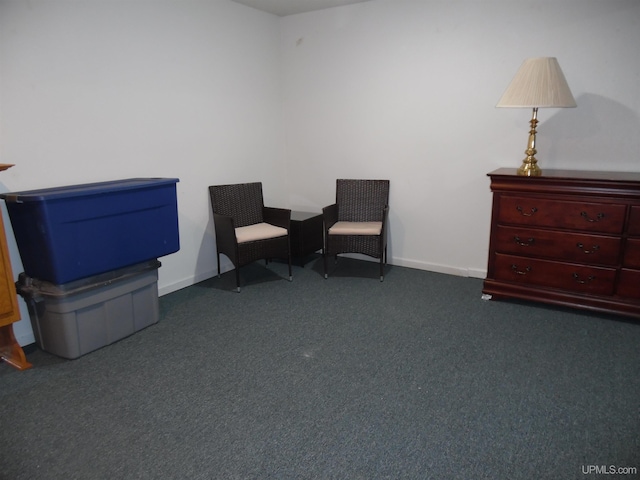 49436 S Superior Rd, Houghton, MI 49931 - living area featuring baseboards and dark colored carpet