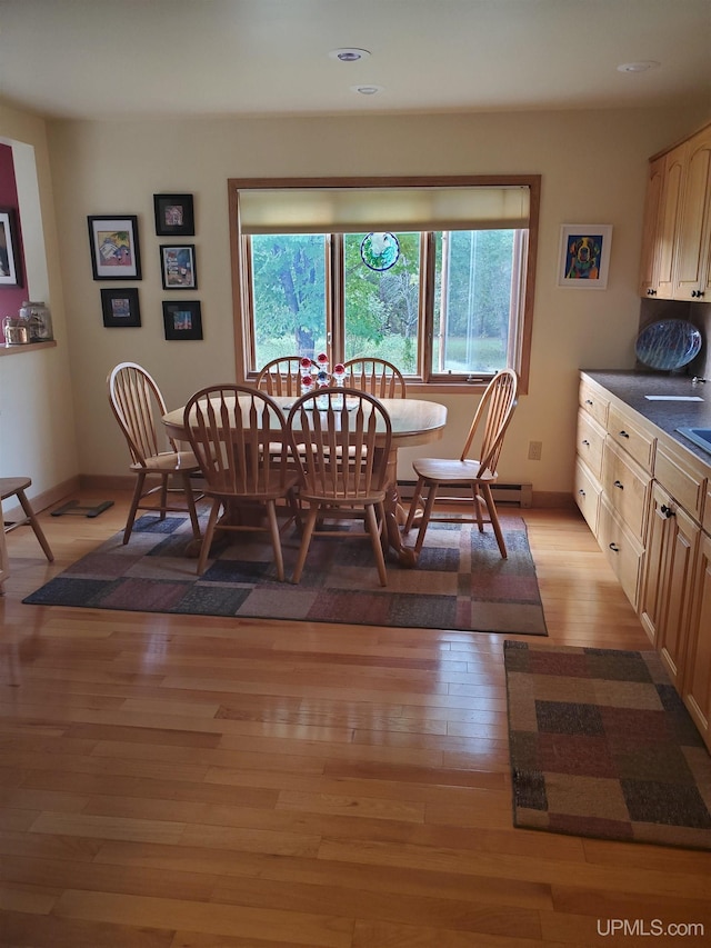 49436 S Superior Rd, Houghton, MI 49931 - dining area featuring a wealth of natural light, baseboards, and light wood-style floors