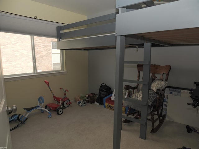 bedroom featuring carpet