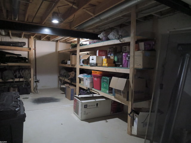 view of storage area