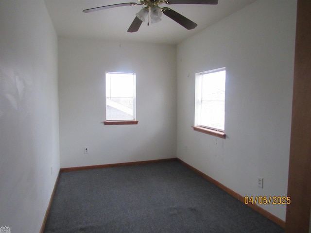 505 Washington St, Marine City, MI 48039 - carpeted empty room with baseboards and ceiling fan