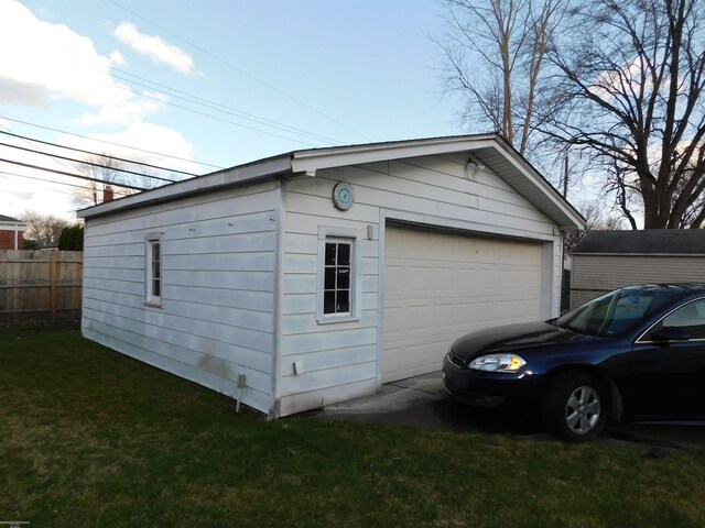 27324 Larchmont St, Saint Clair Shores, MI 48081 - detached garage featuring fence