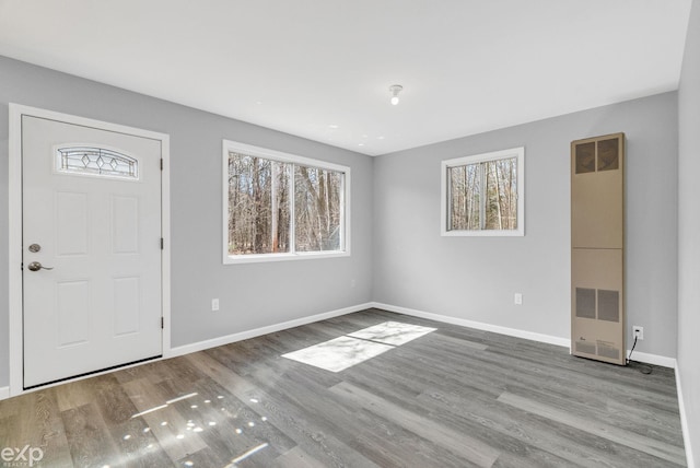 2407 Karen St, Prescott, MI 48756 - entryway featuring baseboards and wood finished floors