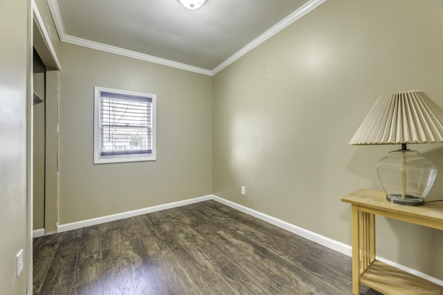 7173 Lake St, Lexington, MI 48450 - spare room with wood finished floors, ornamental molding, and baseboards
