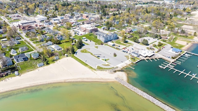 7173 Lake St, Lexington, MI 48450 - birds eye view of property featuring a water view