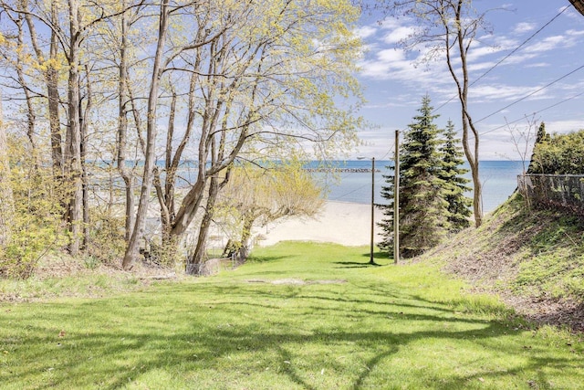 7173 Lake St, Lexington, MI 48450 - view of yard with a water view