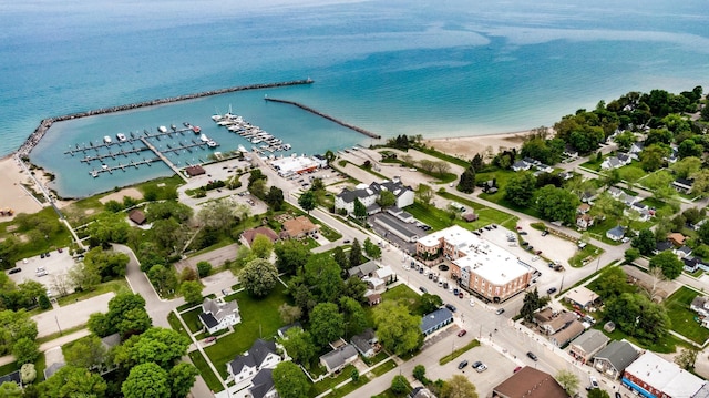7173 Lake St, Lexington, MI 48450 - birds eye view of property with a water view