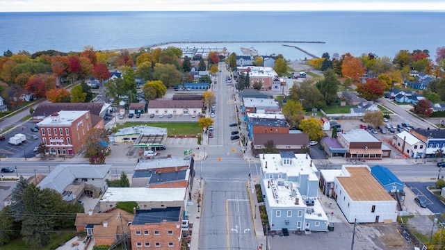 7173 Lake St, Lexington, MI 48450 - drone / aerial view featuring a water view