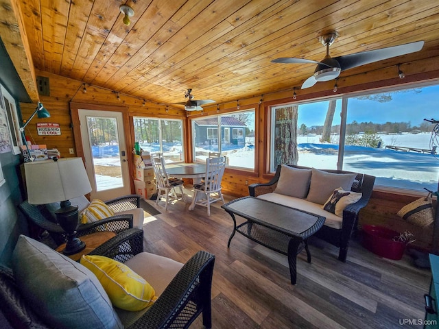 sunroom / solarium with a wealth of natural light