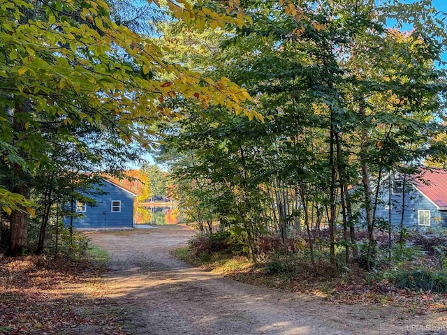 exterior space featuring driveway