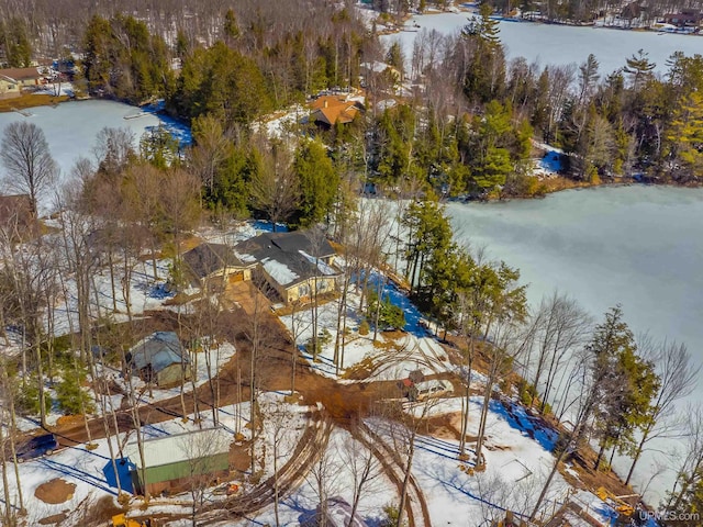 view of snowy aerial view