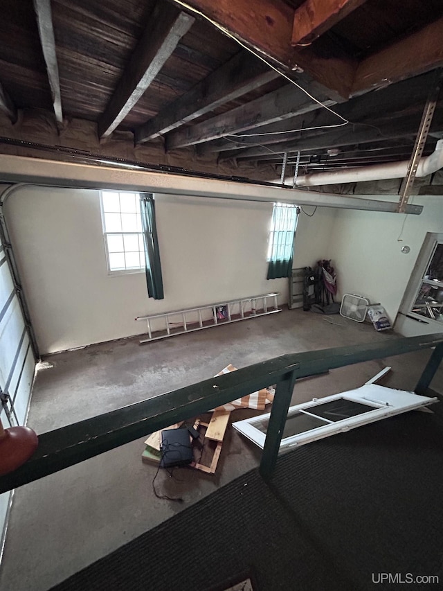 below grade area featuring a wealth of natural light