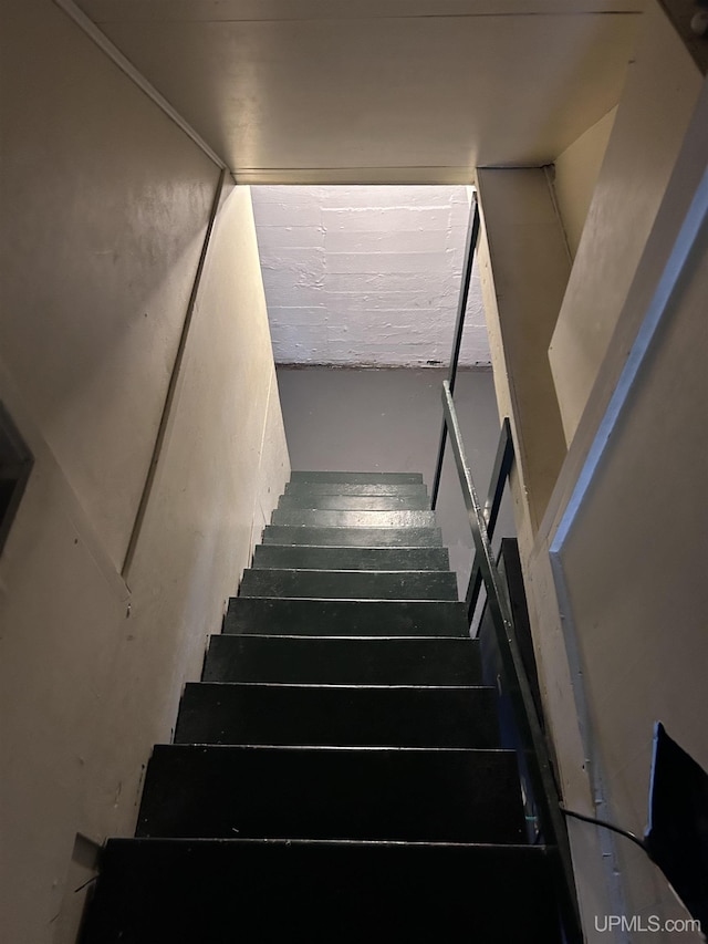 view of stairway