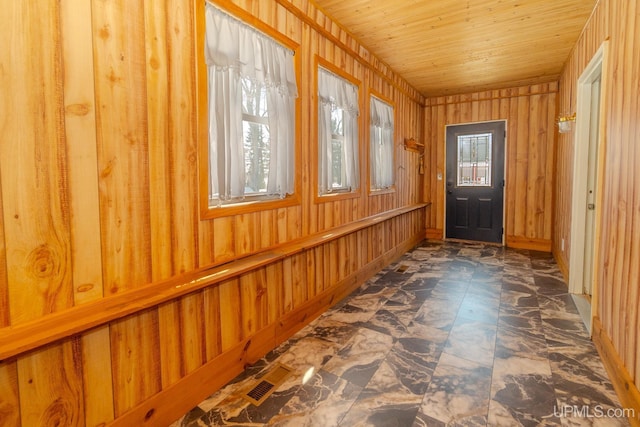 104 Birch St, Bergland, MI 49910 - interior space featuring plenty of natural light and wooden walls