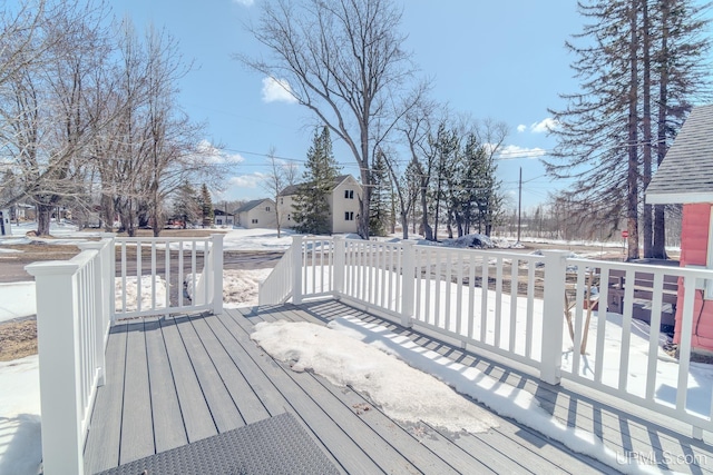 104 Birch St, Bergland, MI 49910 - view of snow covered deck