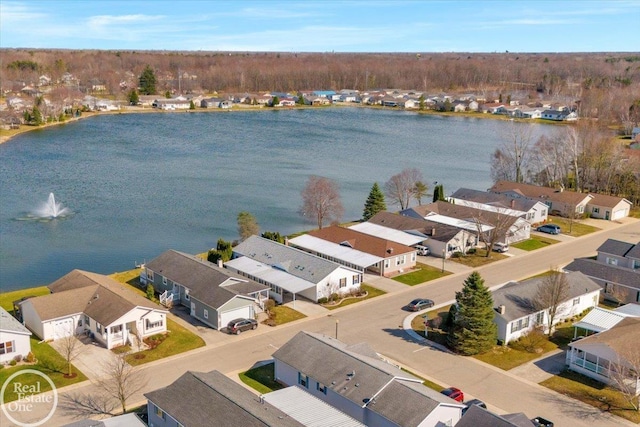 6240 Twin Lakes Dr, Kimball, MI 48074 - birds eye view of property featuring a residential view and a water view