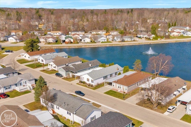 6240 Twin Lakes Dr, Kimball, MI 48074 - bird's eye view featuring a water view and a residential view