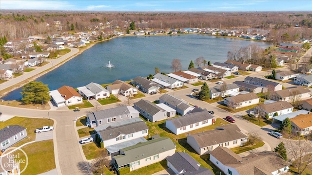 6240 Twin Lakes Dr, Kimball, MI 48074 - aerial view with a residential view and a water view