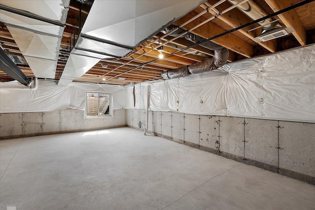 basement with visible vents