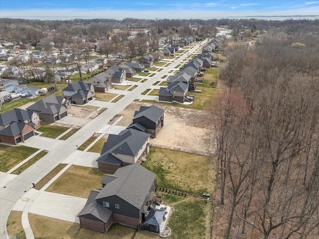 drone / aerial view featuring a residential view
