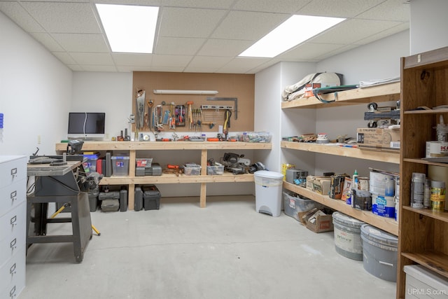 view of storage area