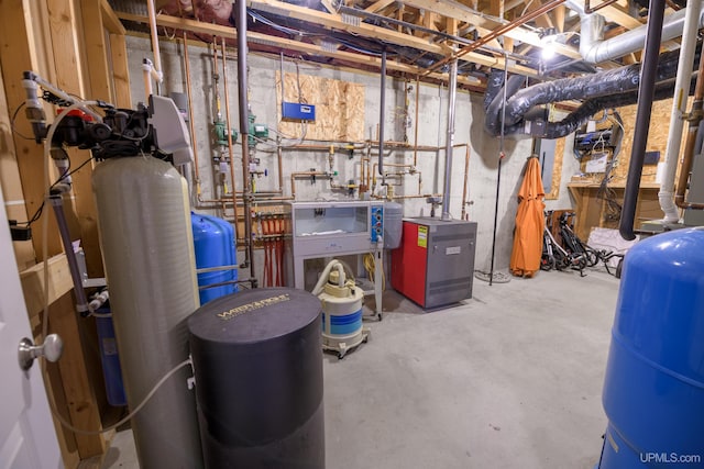 utility room with a heating unit