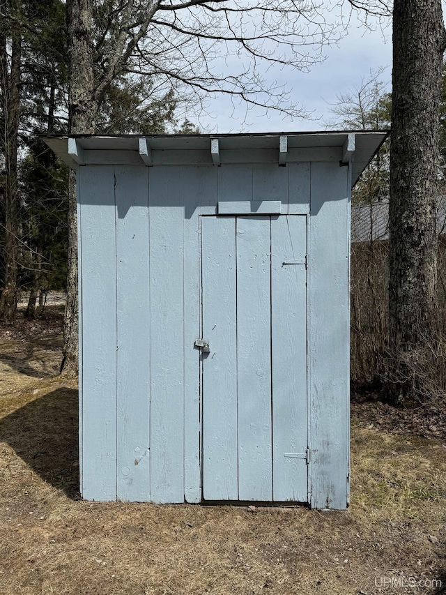 view of shed