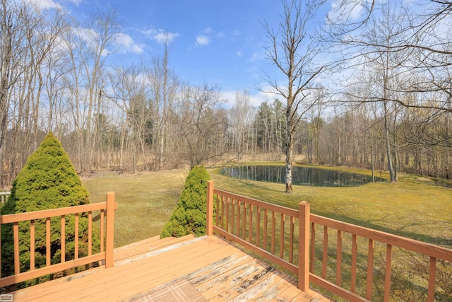 475 S Bartlett Rd, Saint Clair, MI 48079 - wooden deck featuring a yard and a water view