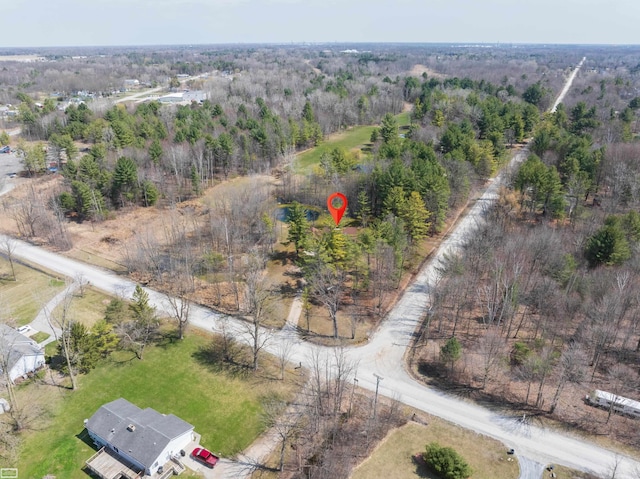 475 S Bartlett Rd, Saint Clair, MI 48079 - birds eye view of property with a wooded view