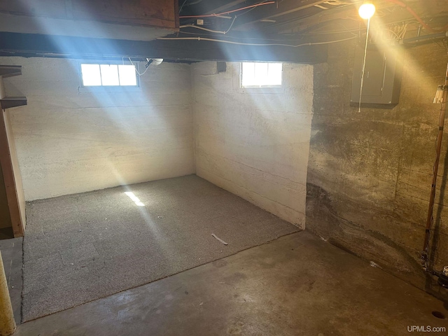 basement featuring a healthy amount of sunlight
