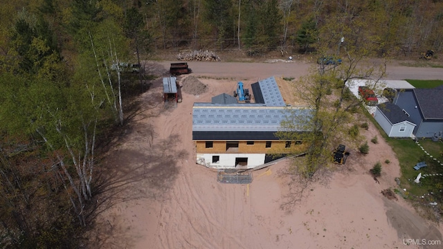 107 Royal Oak Ln, Marquette, MI 49855 - view from above of property with a heavily wooded area