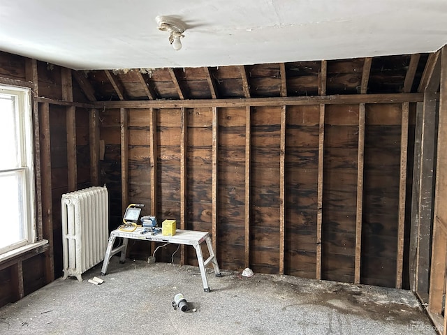 miscellaneous room featuring radiator heating unit